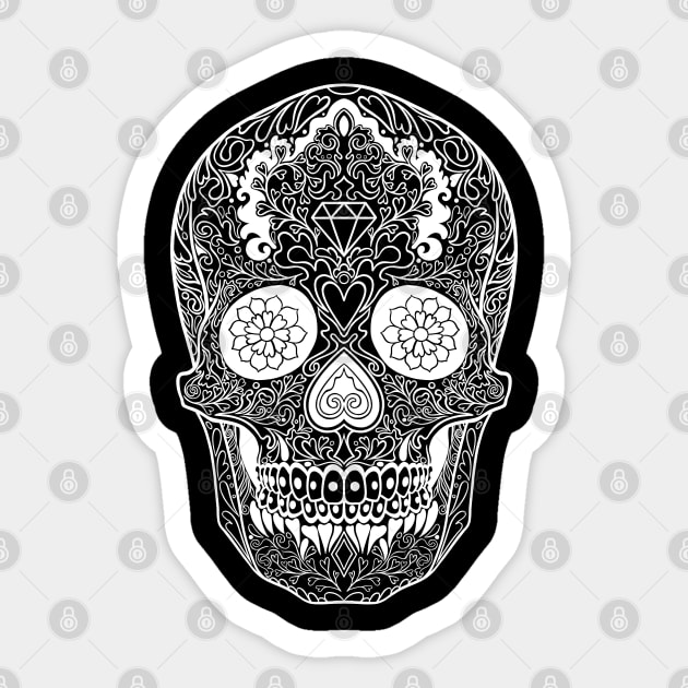 Sugar skull Sticker by OccultOmaStore